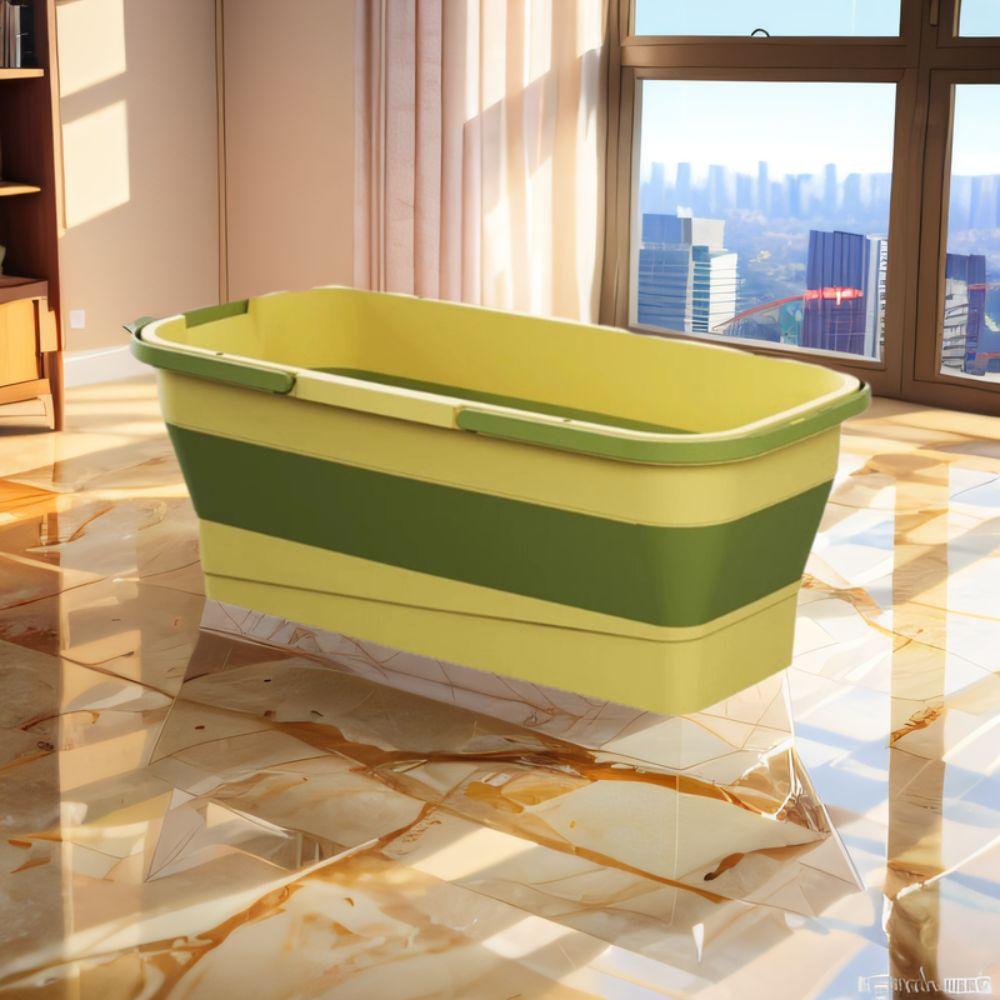 Rectangular Laundry Barrel Space-Saving Washing Basin Foldable Mop Bucket Car Wash