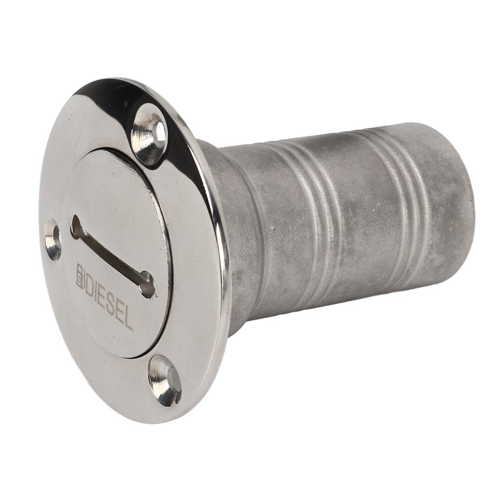 Deck Filler 316 Stainless Steel Right Angle 1.5 Inch Boat Filler Hardware with Key for Yacht Ship DIESEL