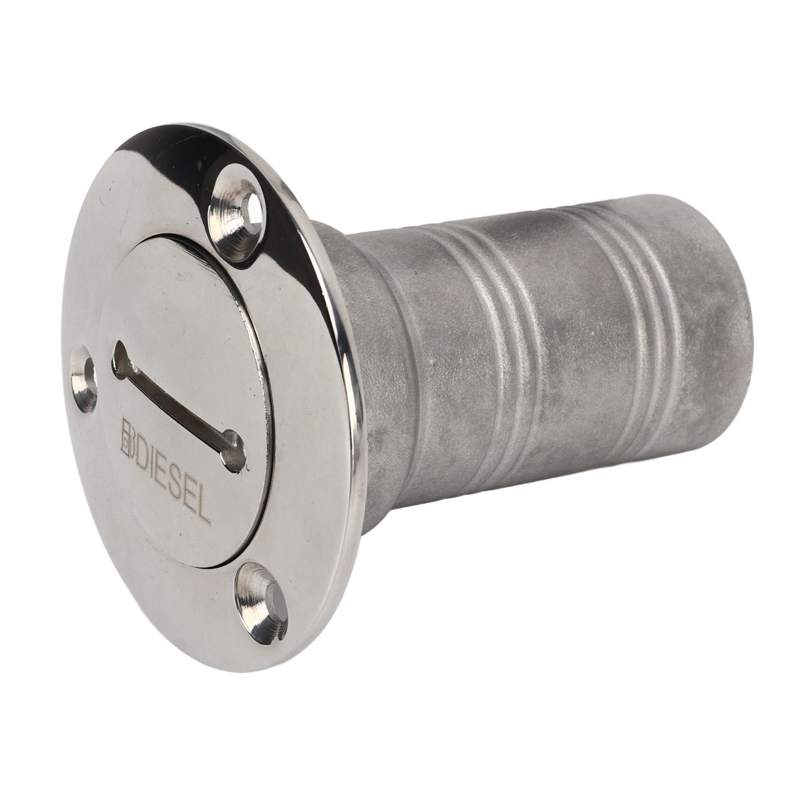Deck Filler 316 Stainless Steel Right Angle 1.5 Inch Boat Filler Hardware with Key for Yacht Ship DIESEL