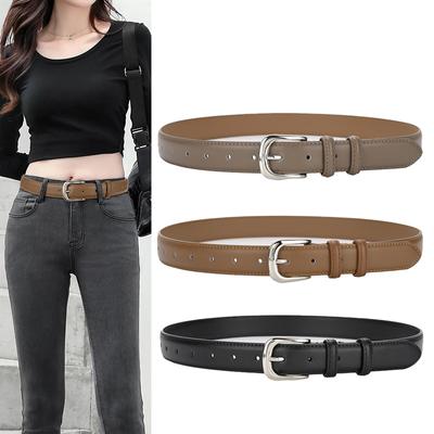 2024 New Four Seasons Available New Belt Hundred Matching Skirts Belt Decoration Fashionable And Personalized Pants Belt Wide Leather