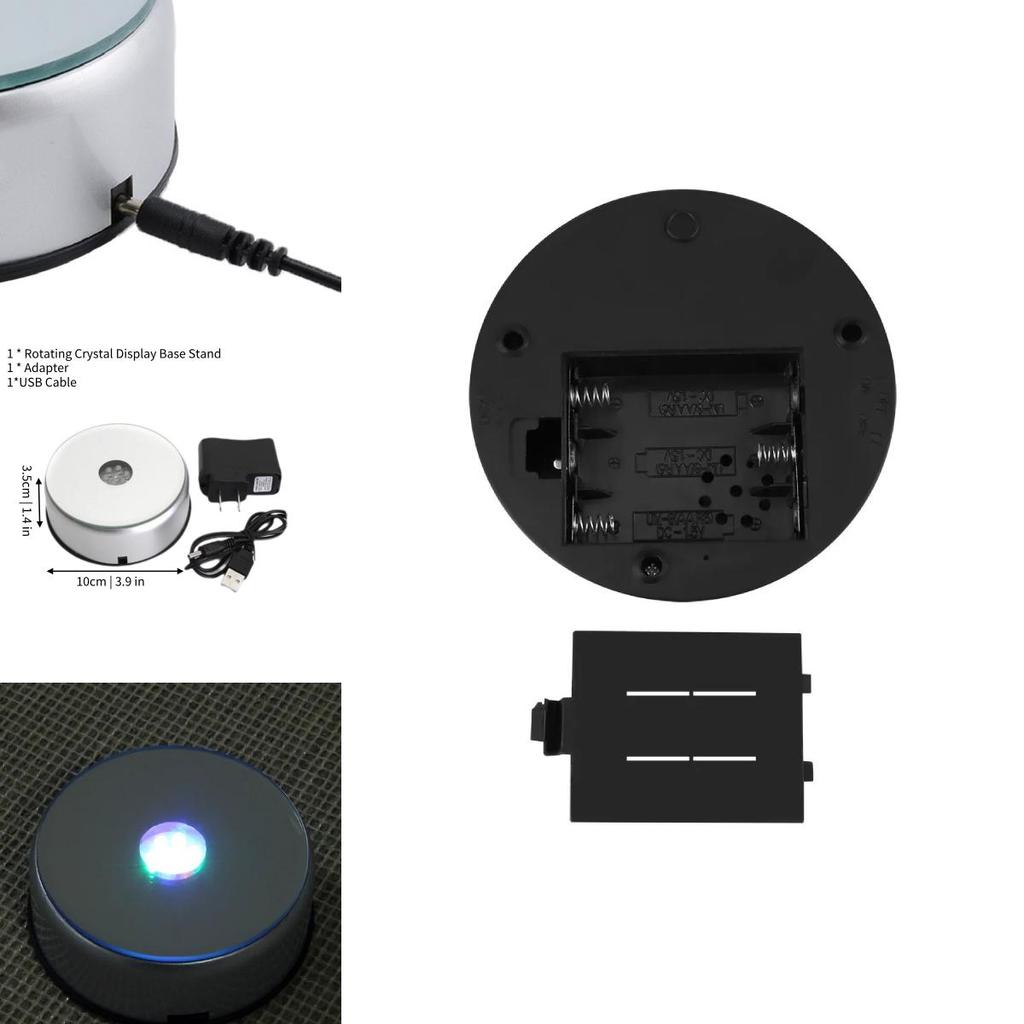 Stunning 110v-220v 3d Crystal Laser Display Lamp Base Holder With Original Rotating Led Night Light Adapter