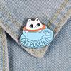 And Cat Charming Coffee Cup Alloy Brooch Enamel Pin Stylish Gift For Cat Lovers