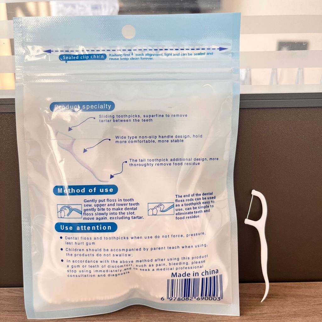 1000Pcs Disposable Dental Floss in Bags, Portable Teeth Cleaning, Household Dental Floss, Ultra-Fine, Non-Damaging to Gums, Wholesale Dental Floss Sti