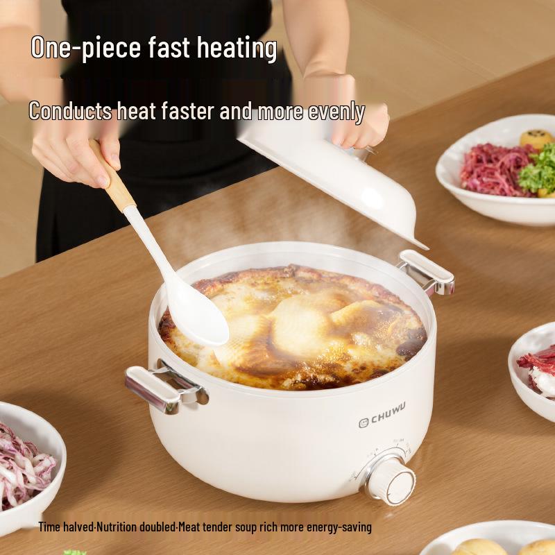 Multifunktioneller elektrischer Antihaft-Kochtopf: Große Kapazität für Pfannengerichte, Braten und Hot Pot
