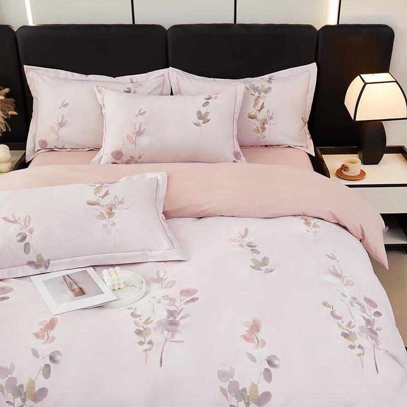 Bijiaman BGM-T2462 Luxury Cotton-Silk Four-Piece Bedding Set