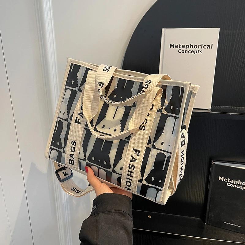 Fashion Designer PVC Graffiti Handbags  New Large Capacity Lady Trend Messenger Crossbody Bags Cool Girls Brand Shoulder Bag