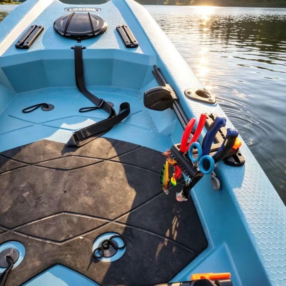 Durable Plastic Kayak Fishing Gear Holder T Slot Compatible Kayak Fishing Organizer Fishing Trip
