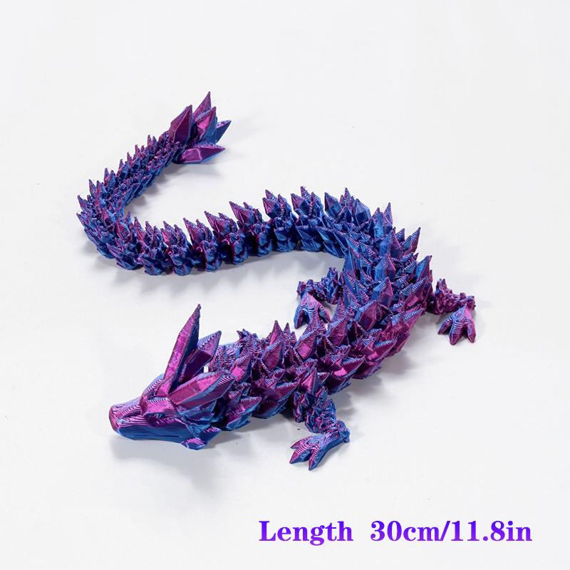 3D Printed Articulated Dragon Dragon Flexible Realistic Made Ornament Toy Model Home Office Decoration Decor Gifts