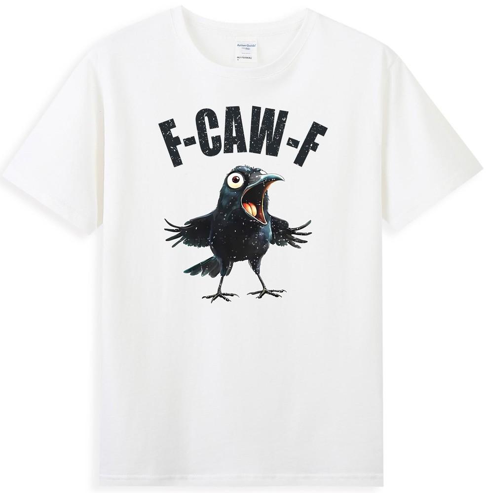 FCawF Crow Funny Bird Pun Fcawf Crow Graphic Meme Quote Vintage Unisexs TShirt S