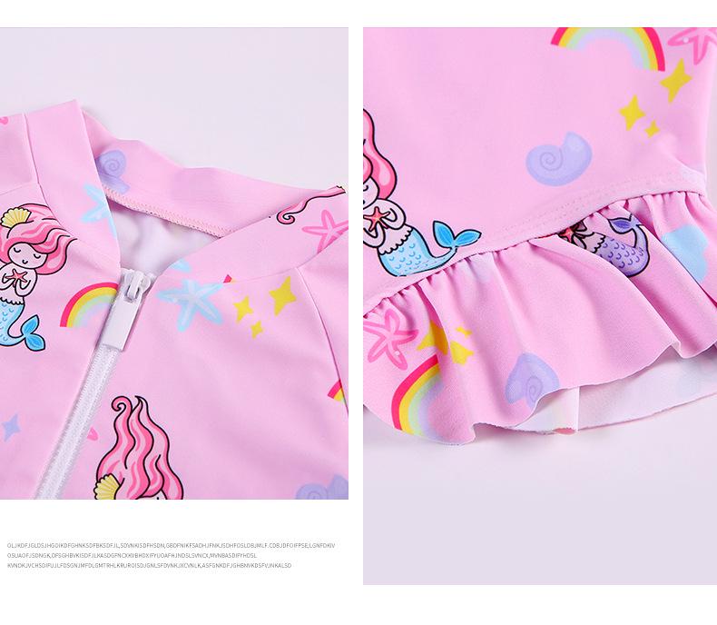 2026 Sun-Protection One-Piece Swimsuit for Girls - Cute Summer Beachwear for Toddlers