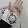 Antique Retro Bronze 12 Animal Quartz Round Case Pocket Watch Necklace with Pendant Chain No Waterproof Holiday Gift
