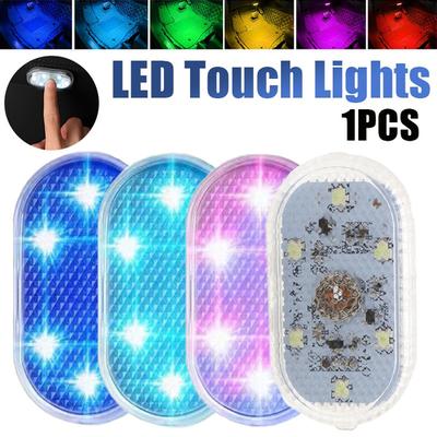 Bil LED Touch Foot Lights Magnetisk Trådlös Interiör Belysning Auto Tak Tak Läslampor USB Bil Atmosphere Lights