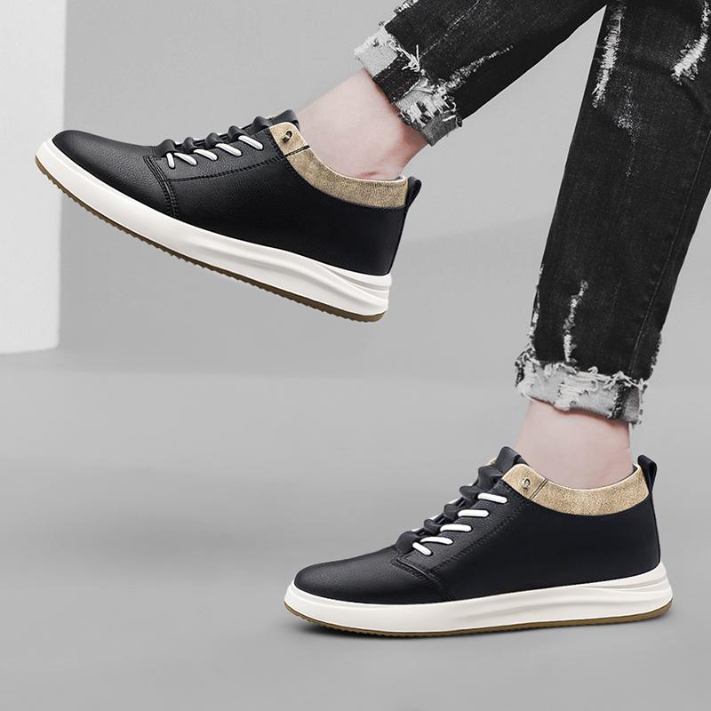 2026 Genuine Leather Height Increasing Elevator Shoes Men Height Increase Shoes 6cm 8cm Sneakers Sport Skateboard Casual Shoes