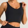 Women Sleeveless Crop Top Slim Fit Tank Top Stretchy Solid Color Basic U Neck Short Vest Shirt for Casual Wear