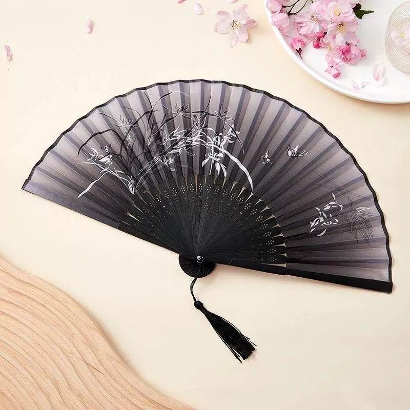 Red Dance Fan, Folding Fan for Dancing, Classical Dance, Chinese Style, Ancient Style, Hanfu