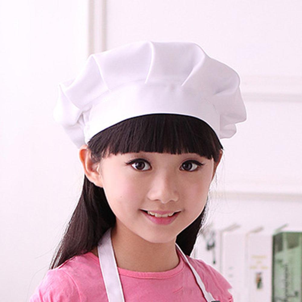 Chapeau de Chef Blanc Élastique pour Bébé Enfant pour Fête Cuisine Pâtisserie Costume Casquette Gorro Cocinero Blanco Rapide