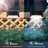 Lot de 8 lampes solaires étanches pour clôture, escaliers, clôture, cour, terrasse et chemin (noir, blanc)