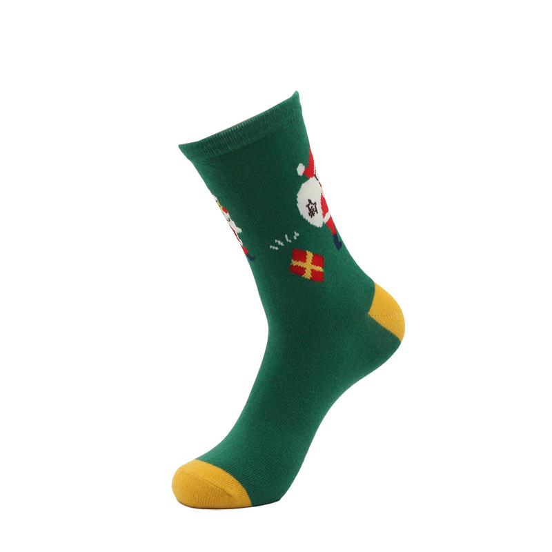 2023 Women's Mid-Calf Christmas Stockings - Santa Claus Cotton Socks for Autumn & Winter
