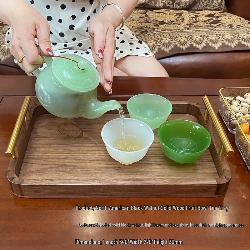 Handun ALMM Black Walnut Rotating Snack Serving Tray