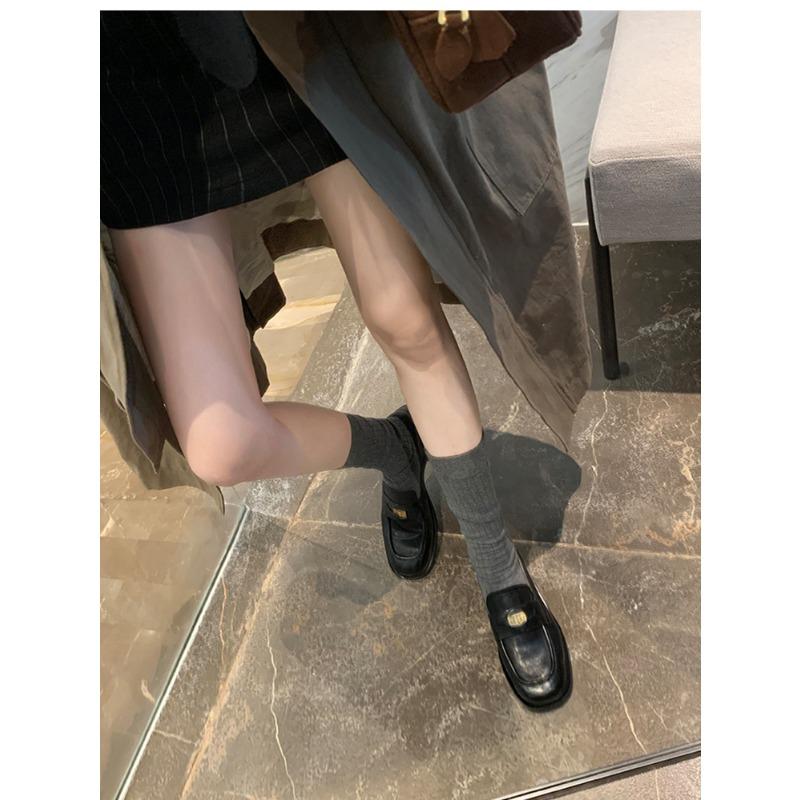 Cowhide version~ Classic women's small gold coins, retro women's flat leather socks with small leather shoes, single shoes