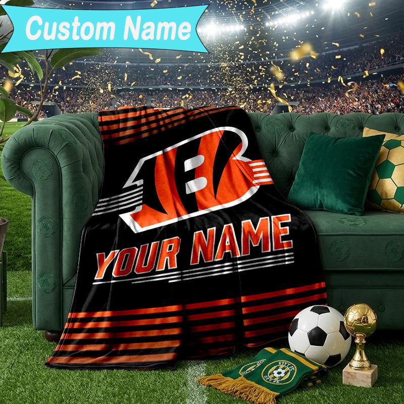 Custom Name Blanket Cincinnati Browns Legacy Blanket Bedding Blanket for Travel, Camping, Living Rooms, Offices, Sofas, Fan Christmas Gift