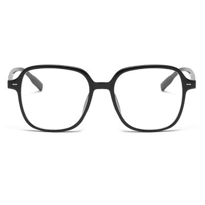 66020 New Trendy Glasses Frame 2024 Square Large Frame Glasses Anti-Blue Flat Glasses Unisex