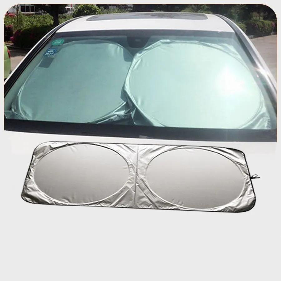 Car Windshield Sunshade Heat Insulation Cover Foldable Front Window Protector for Vehicle UV Blocker Sun Shield with Storage Bag