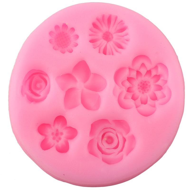 Daisy Wild Chrysanthemum Flower Silicone Mould DIY Cupcake Baking Moulds Fondant Cake Decorating Tools Chocolate Candy Resin Mould