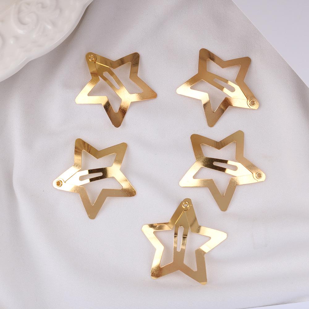 Korean Y2K Silver Star Hairpin - Versatile Metal Five-Pointed Star BB Clip Accessory