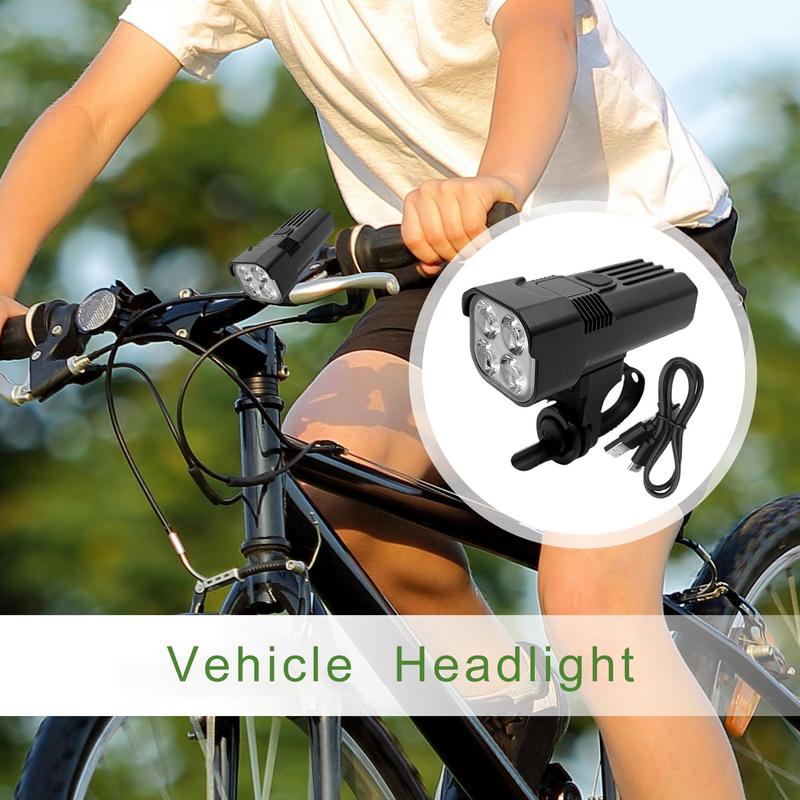 Bright Cycle Light For Night Riding 2000 Lumens Bright LED Waterproof Headlight Rechargeable Cycling Accessories 3H Fast