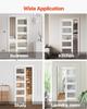 Sliding Pocket Door, 915 x 2035 mm, 5-Lite Frosted Glass Single Sliding Door with Hardware Kit, Sturdy Solid Wood & MDF Pocket Doors Slab with