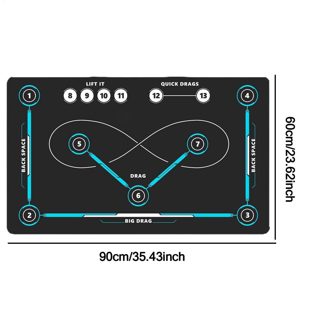 

90x60cm Hockey Training/Soccer Mat Quiet Non-Slip Large Dribbling Board Stickhandling Pad Training Equipment Indoor Outdoor