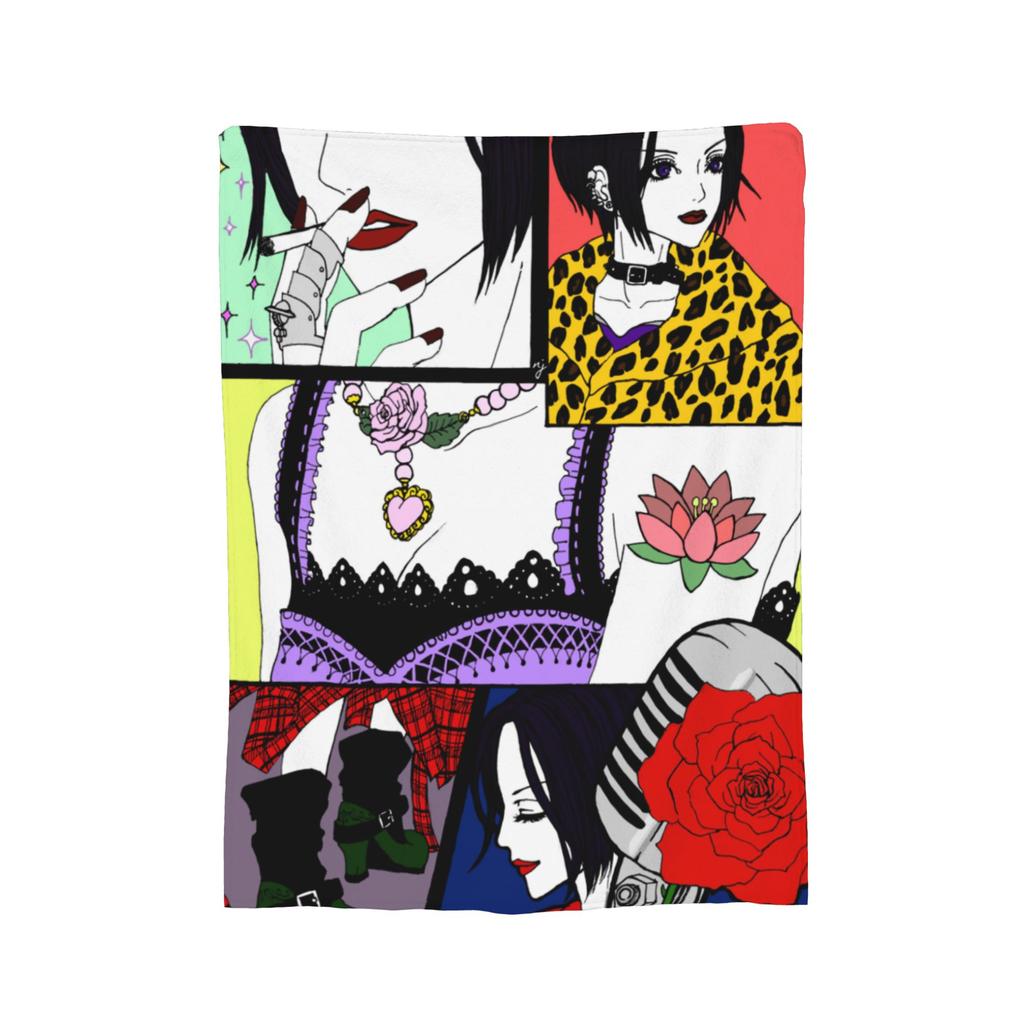 Nana Anime Manga Blankets Coral Fleece Plush Printed Breathable Ultra-Soft Throw Blanket for Home Outdoor Rug Piece