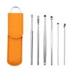 Ear Cleaning Tool Stainless Steel Ear Pick Kit &1Pc Storage Bag Earwax Remover Tool