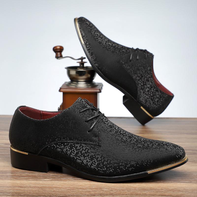 Chaussures de Ville en Cuir Tendance Décontractées Britanniques Coréennes Grande Taille 1533