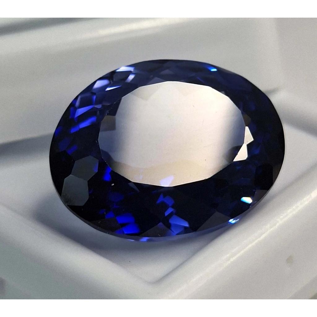 20-22 Ct Natural Blue Tanzanite Oval Cut Fabulous Certified Loose Gemstone