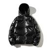 Winter Solid Color Parka Men Thick Hooded Jacket 2025 New Warm Harajuku Coat Male Casual Zipper Jackets Windproof Outwear