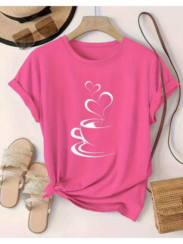 New Plus Size Unisexs Printed Tshirt Short Sleeve Round Neck Casual Top Polyester Fiber Spring Summer Autumn Sweatshirt