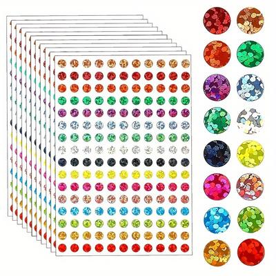 1760pcs Shiny Glitter Dot Stickers - 16 Colors - for Efficient Organizing & Vibrant Decoration - Ideal Gift for Students & Teachers