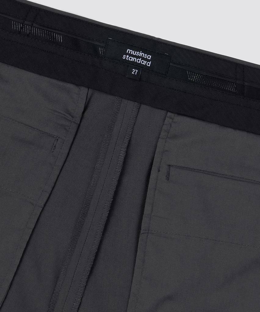 MUSINSA STANDARD WOMAN [Cooltandard] Women'S Low Waist Deep Tuck Wide Hidden Banding Slacks [Gray]