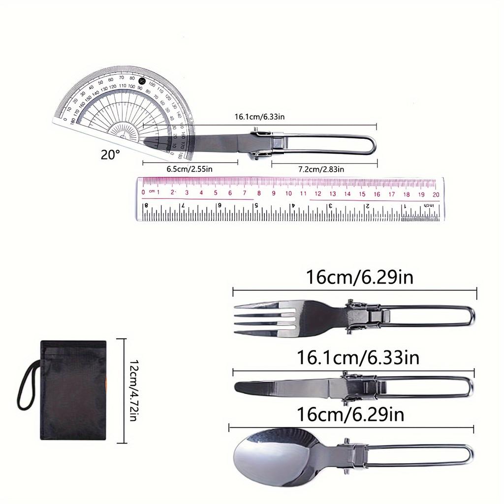 Pardarsey Camping cookware set is suitable for1-2Compact pots and cookware sets, fork and spoon sets are suitable for backpacking, hiking, picnics,