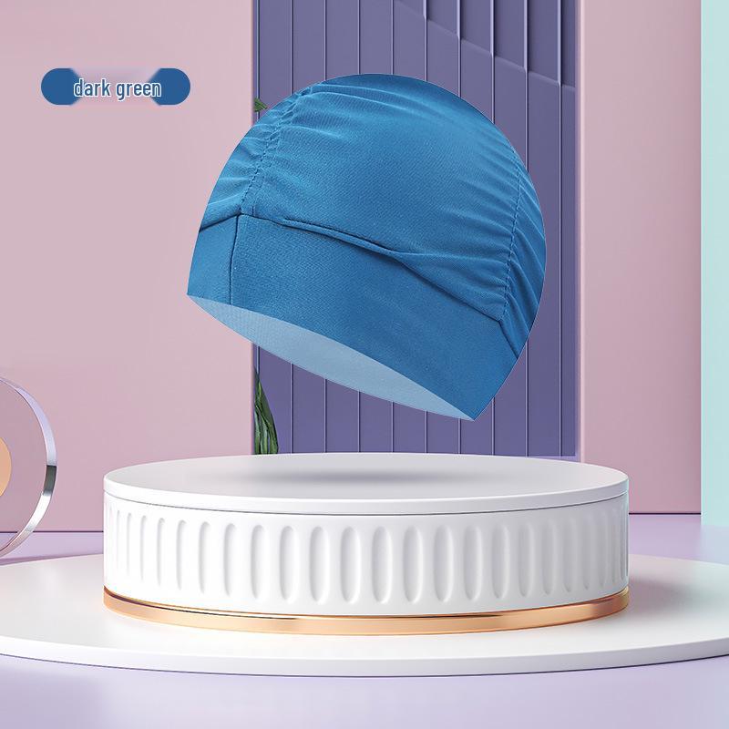 Unisex Adult Pleated Swim Cap – Fashionable, Non-Tightening with Hair and Ear Protection