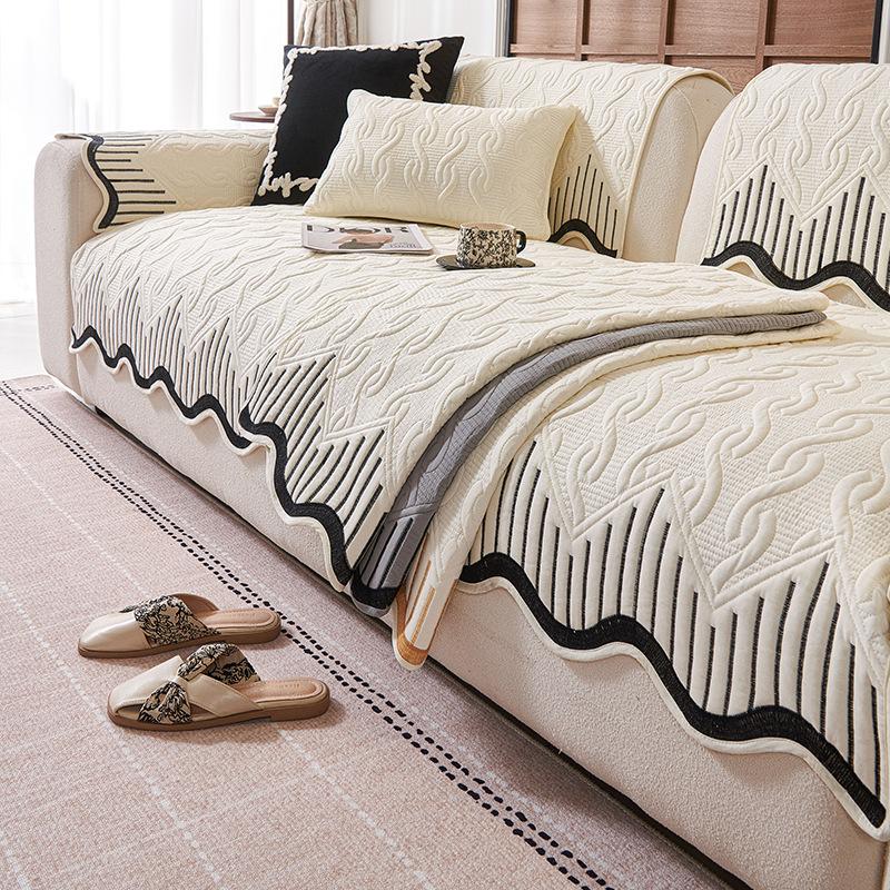 

Premium Sofa Cushion New Four-Season Universal Fixed Non-Slip Seat Cushion Special-Shaped Straight Leather Sofa Cover 70*70cm