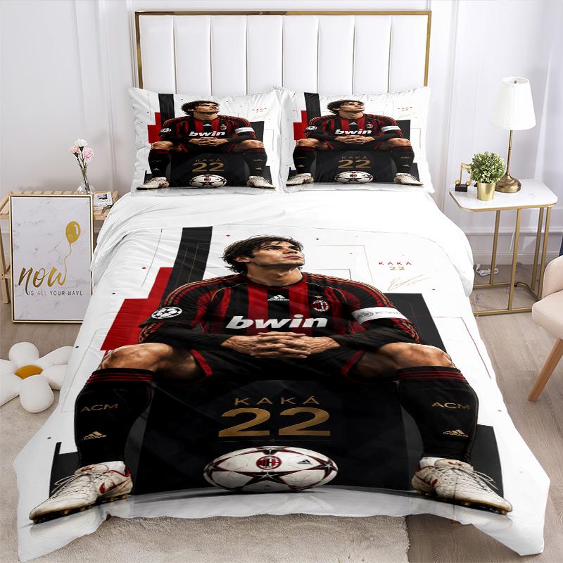 Kaka'S Ac Milan Legacy Print 3Pcs Bedding Setduvet Cover With 2 Bedropillowcase Home Birthday Gift