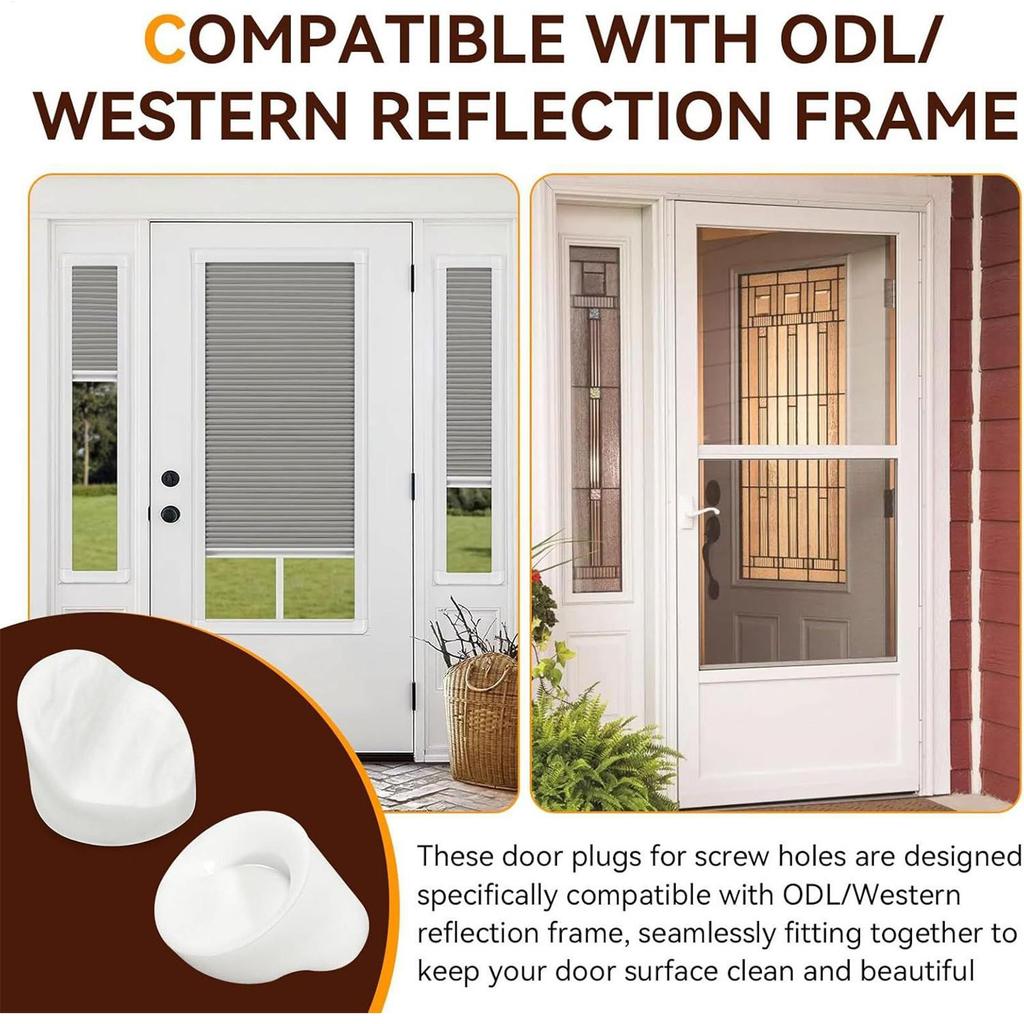 Zaślepki do otworów na śruby w drzwiach i oknach 50 sztuk Białe nasadki końcowe do drzwi i okien Osłony do otworów na śruby w ramach drzwi, okien, szafek, ogrodzeń