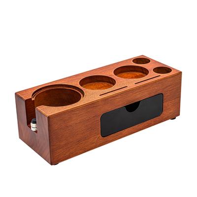 3 V 1 Espresso Knock Box a Tampovacia Stanica 51/54/58MM Espresso Káva Protišmykové Drevo Sapele