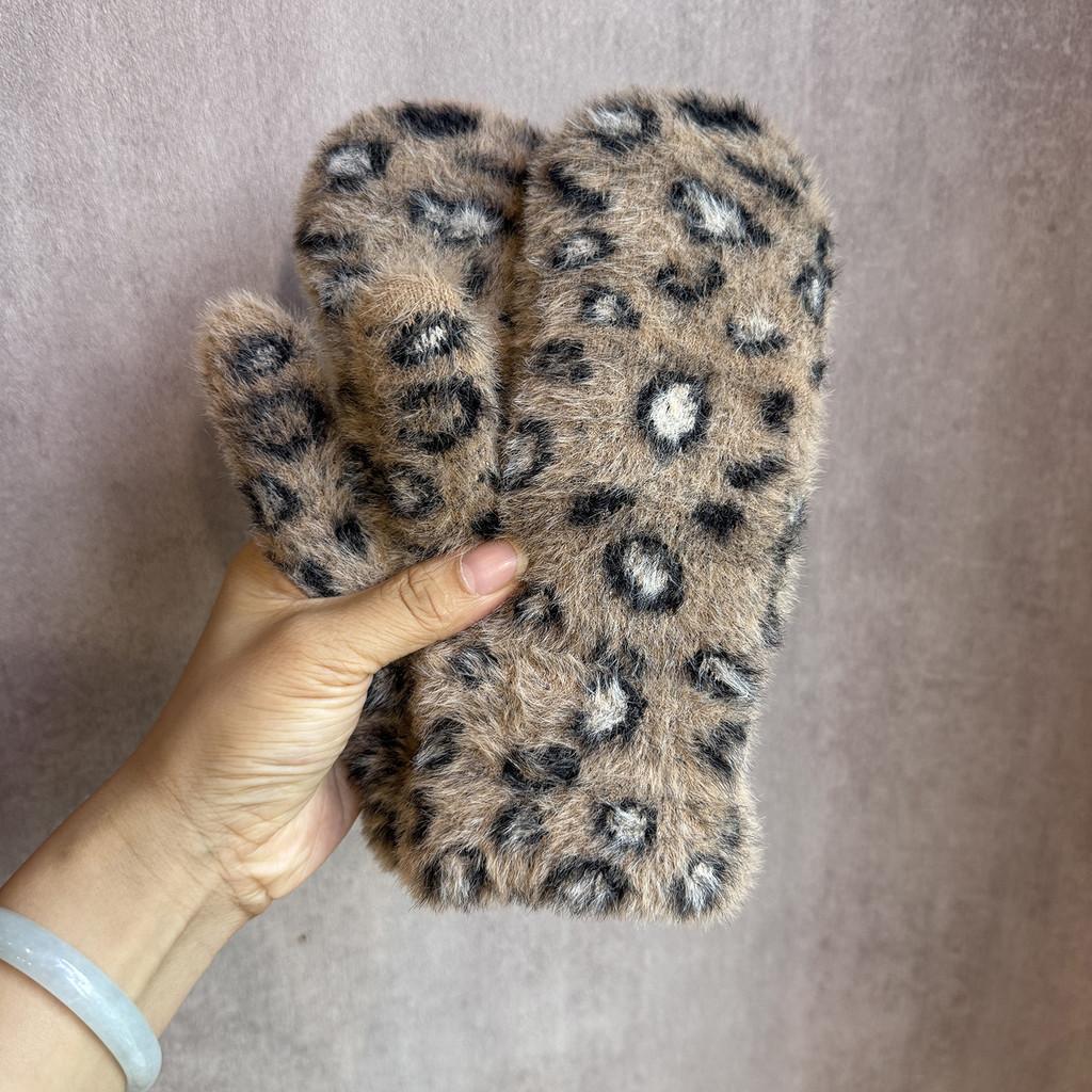 Womens Warm Touchscreen Gloves With Faux Fur For Winter Commuting And Sports коричневый