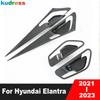 Car Ide Inner Door Handle Bowl Cover Trim For Hyundai Elantra Avante    Carbon Fiber Interior Molding Accessories