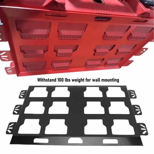 Banapoy Milwaukee Packout Toolbox Mounting Plate, Metal Wall or Floor Mount Base for Tool Boxes, 100 lb Load Capacity, for Tool Storage and Organizati