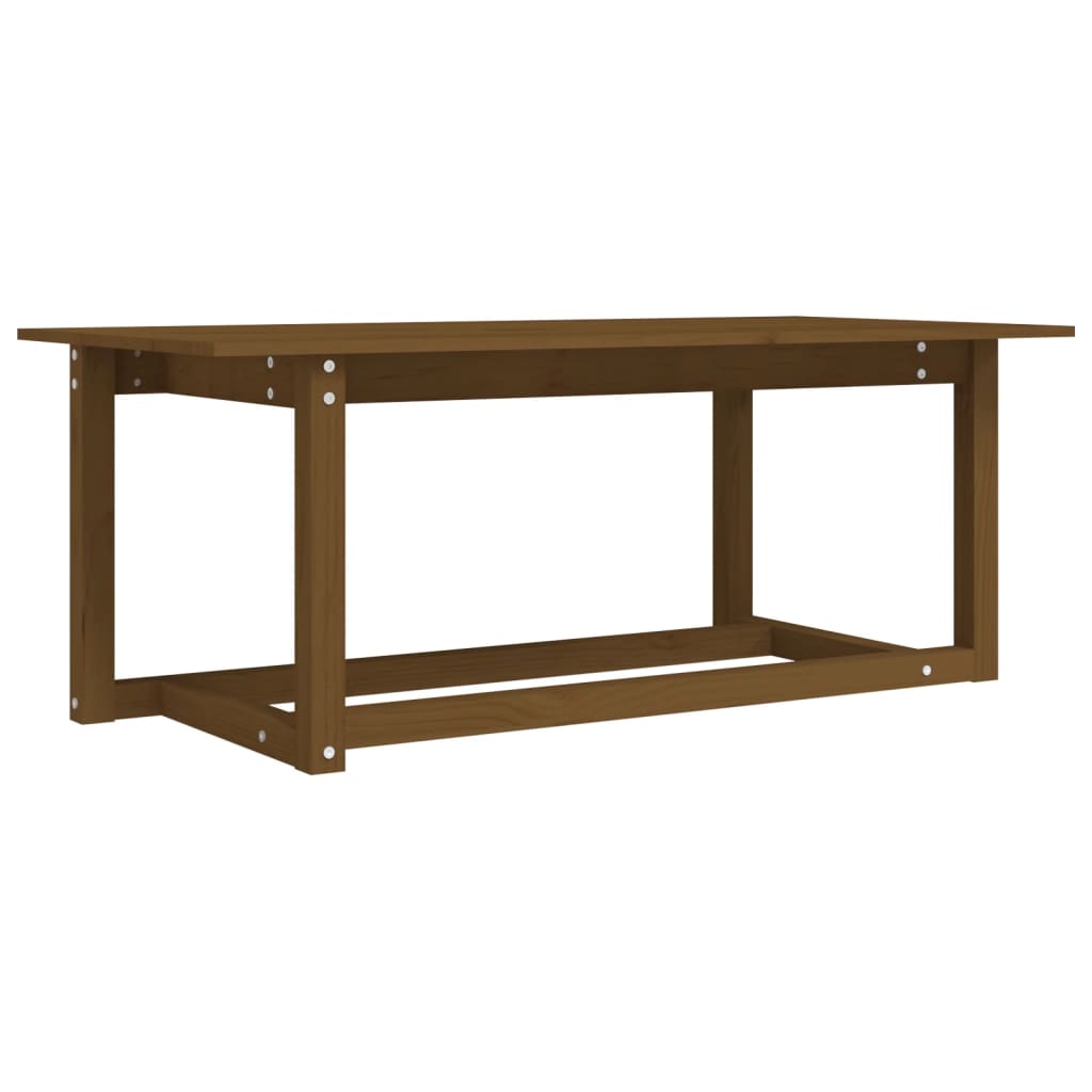 Coffee Table Honey Brown 110x55x45 Cm Solid Pine Wood